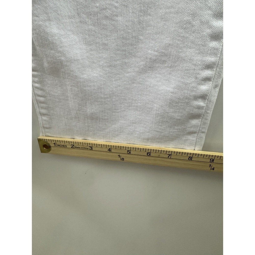 L'Agence Kendra Cropped Flare Jeans High Rise White Frayed Hem Denim Size 27 - Picture 11 of 16